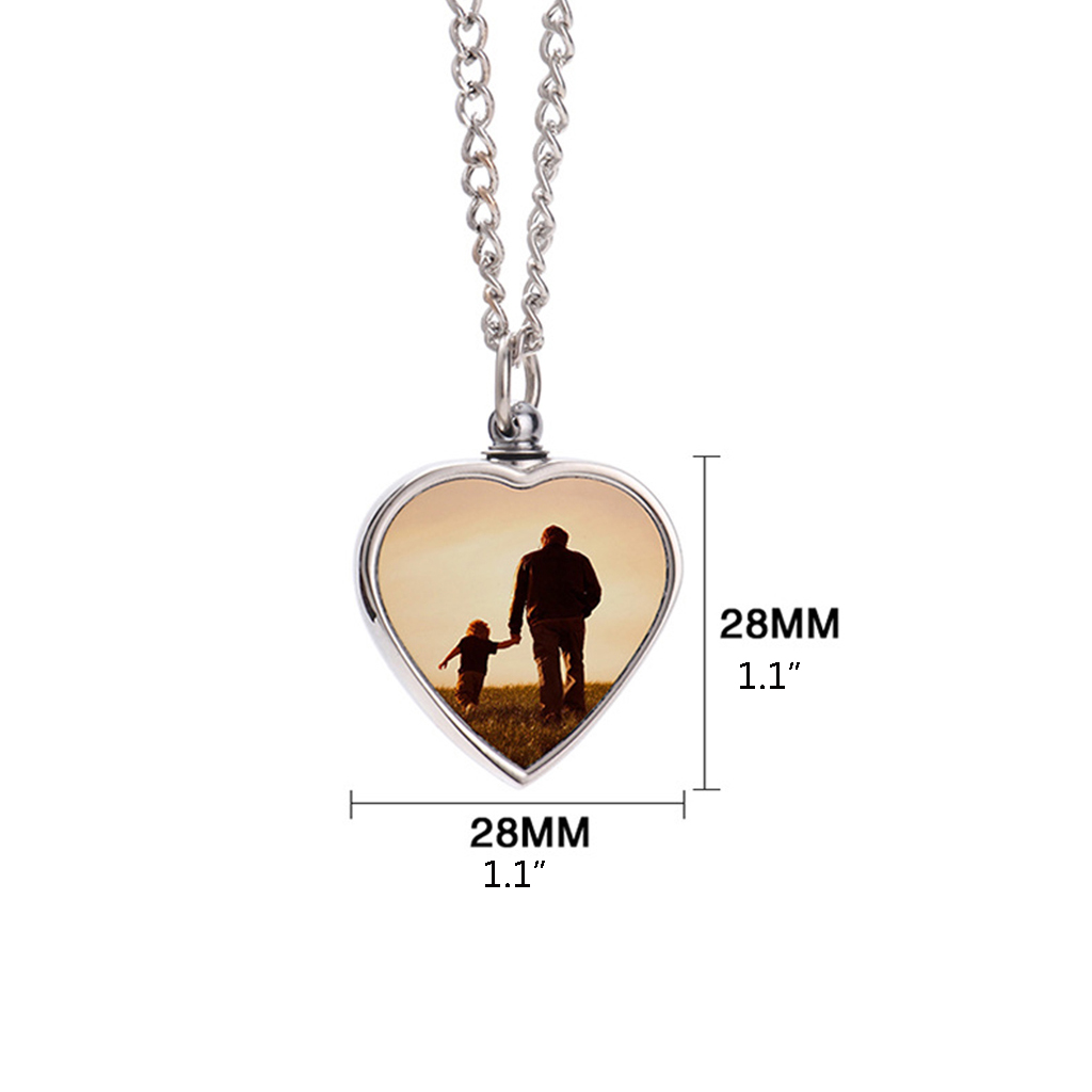 YUTIPGER Sublimation Blank Necklaces Metal Pendant Base with Clasp